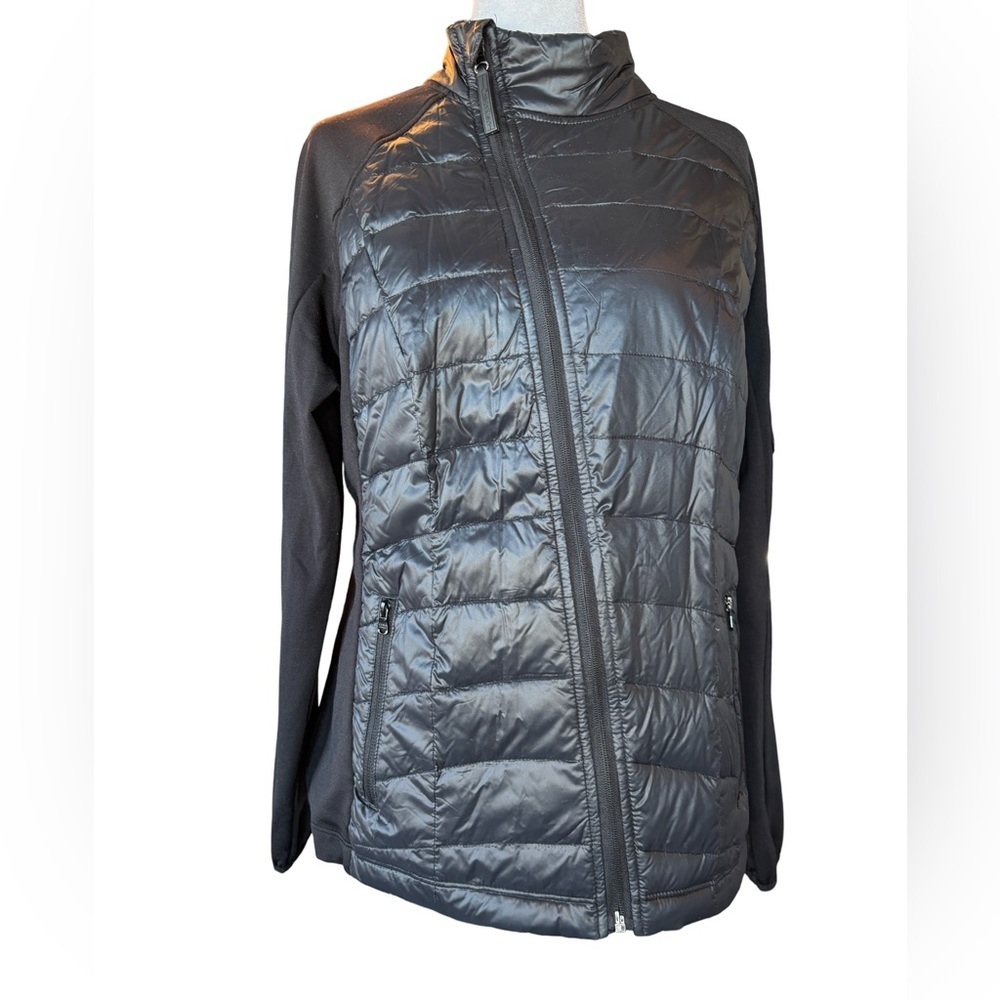 Calvin Klein Lightweight Bikercore Performance Jacket W/Down Color Black Large